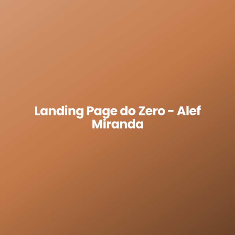 Landing Page do Zero – Alef Miranda