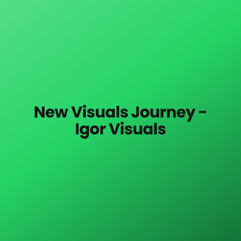 New Visuals Journey – Igor Visuals