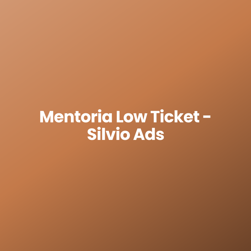 Mentoria Low Ticket – Silvio Ads