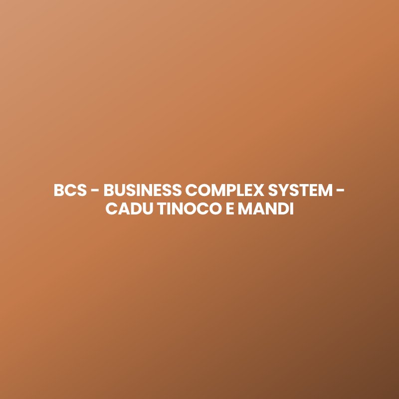 BCS – BUSINESS COMPLEX SYSTEM – CADU TINOCO E MANDI