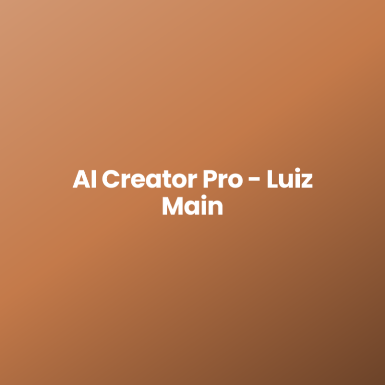 AI Creator Pro – Luiz Main
